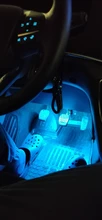 Tira de luces LED RGB con control remoto por voz para coche, diseño Interior, decorativa, Ambiental dinámico