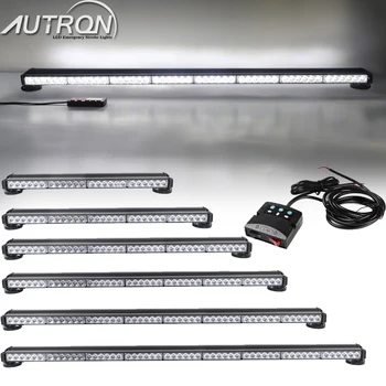 

24" 47" 59“ LED Strobe Light Bar Emergency Warning Traffic Advisor Flashing White Beacon Double Side Signal Work Vehicle Truck