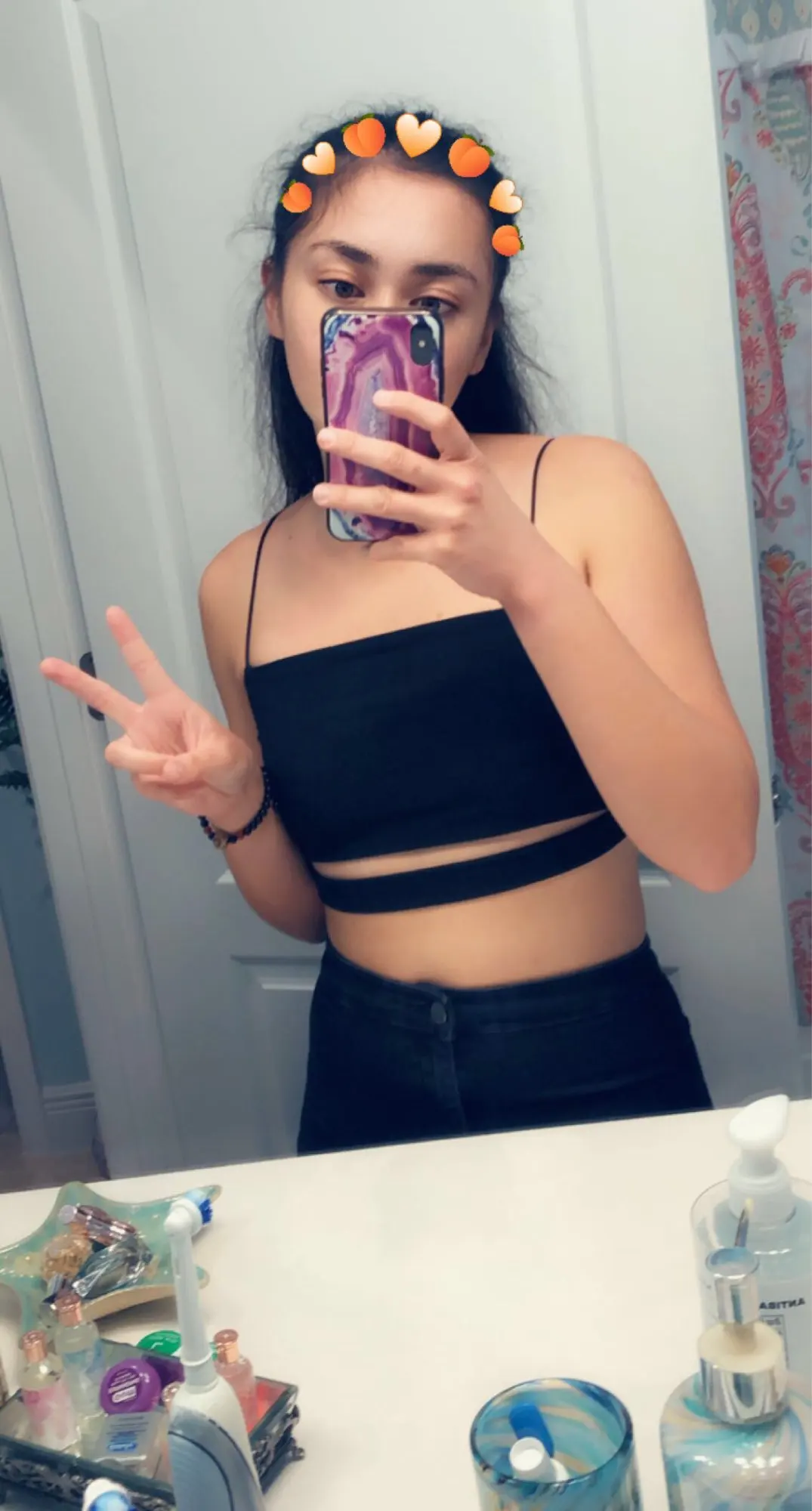 Crop top with bandage bottom Egirl Pastel gothic photo review