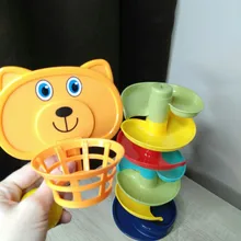 Pelota montón de rompecabezas de Torre juguetes para bebés sonajero Spin Track educativos recién nacido juguetes para niños 1 y pasatiempos