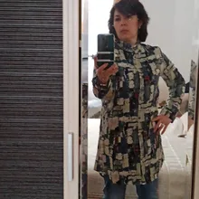 Camisa larga Vintage de lino y algodón para mujer, blusa informal de manga larga con cuello levantado