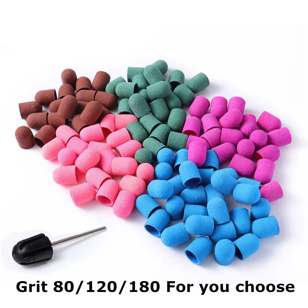 

TP 5/10/20pcs 13*19 Sanding bands Block Cap Professional Pedicure Foot Care Tool Nail Sanding Caps Electric Nail Drill bits