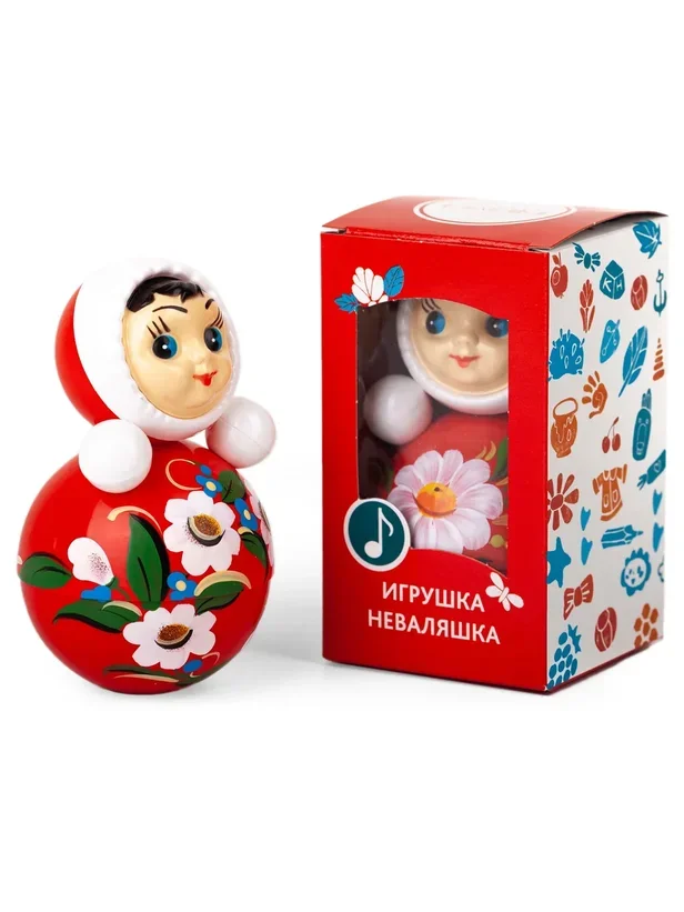 Неваляшка Котовские неваляшки (расписная звук) 11 см | Игрушки и хобби