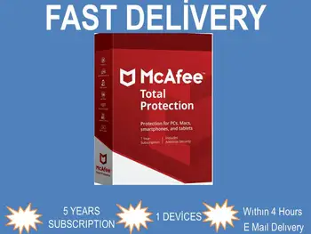 

Mcafee Total Protection - Fast delivery - 5 Years 1 User