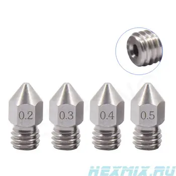 

Extruder nozzle 0.1-1.0mm under filament 1.75mm steel (diameter-0.3 mm)