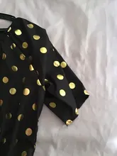 Blusa holgada con dibujo de lunares para verano, camisa de manga larga con cuello de pico para mujer, talla grande 5xl, # S