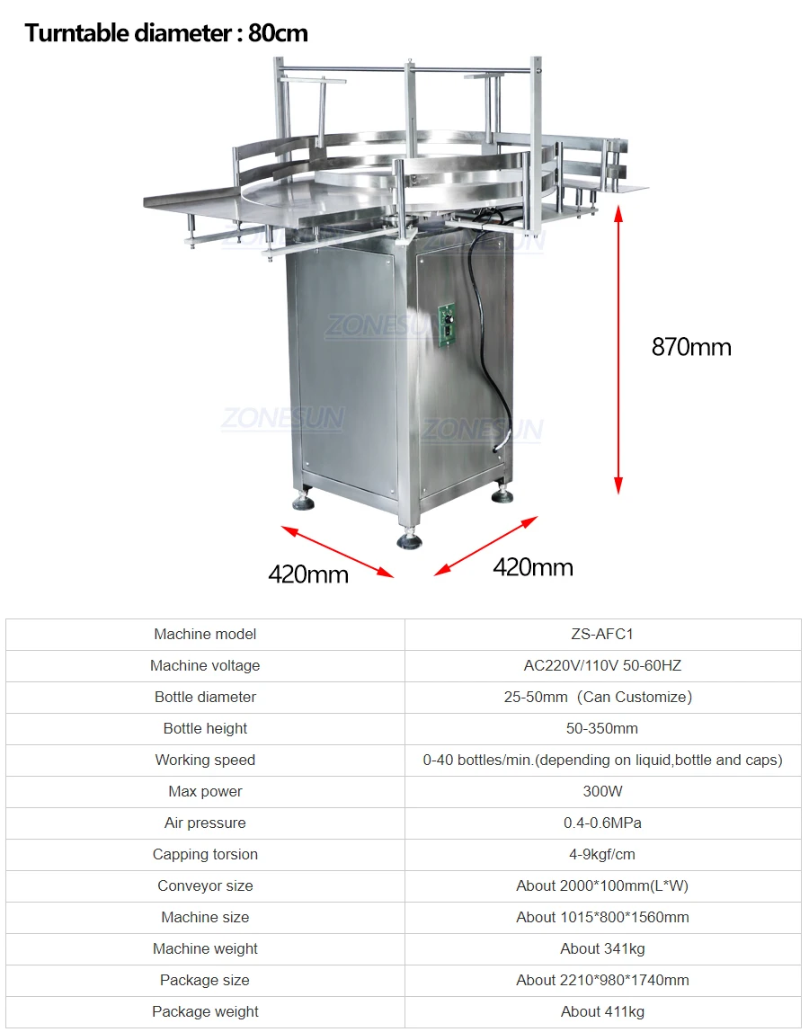 ZONESUN ZS-FAL180A8 Full Automatic Magnetic Pump Liquid Filling Capping and Labeling Machine