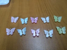 Flatfoosie 10 unids/set lindo mariposa accesorios de la joyería de moda colgante multicolores joyas DIY collares y gargantillas pendientes