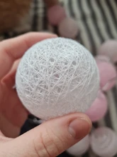 Garland-Lights String Fairy-Lights-Decoration Cotton-Ball Xmas Wedding-Party Holiday