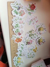 Paquete de 45 unidades de pegatinas Vintage de flores para manualidades, pegatinas para álbumes de recortes, papelería, planificador de confección de álbumes