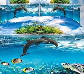 

Duvet Cover Set,3D Oil Painting Bed in a Bag 4pcs Bedding Sets Queen Size Flat Bed Sheet Comforter Bag Duvet Cover