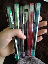 Alta calidad 10 color transparente de gran capacidad tinta lapicero de Gel para estudiante de la Escuela de papelería de oficina bien bolígrafo nuevo