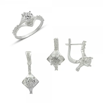 

Silver 925 Sterling Zircon Cubic Zirconia Set