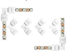 Solderless-Connector Strip-Light WS2812 5050 L/x-Shape 10mm-Width 50pcs for 3528 RGB