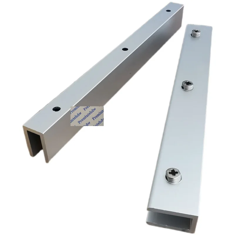 Aluminum U Shaped Wall Floating Glass Shelf Clip Cubicle Fixing Clamp 4Pcs 10CM 15CM 20CM Long