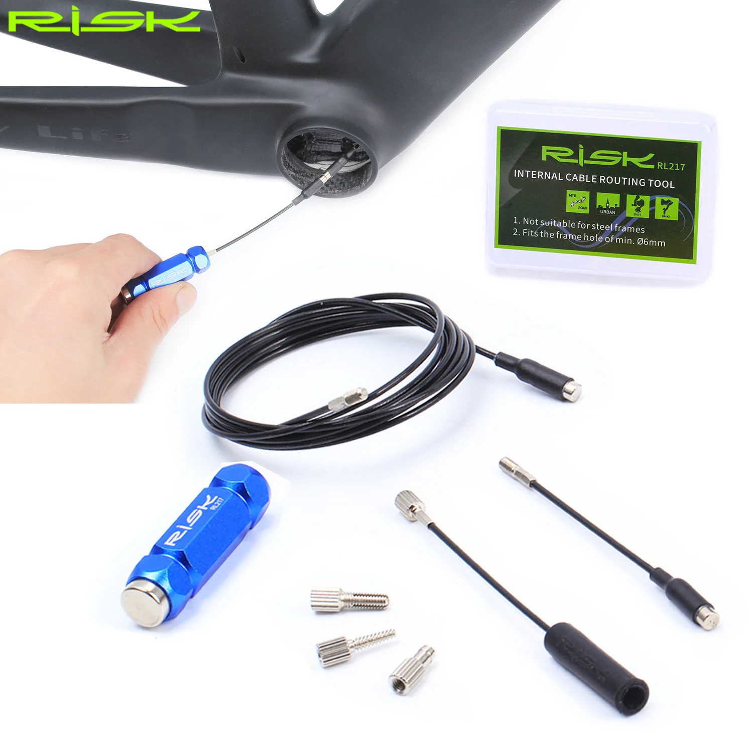 Risk Bicycle Internal Cable Routing Tool Bike Frame Shift Hydraulic