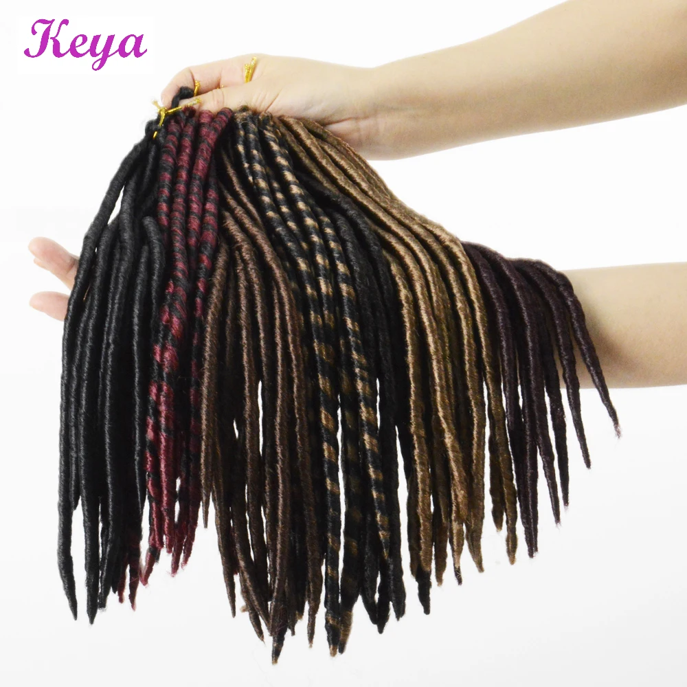 Faux Locs Crochet Hair 14 inch Braiding Hair Extensions 20 Roots/pack Soft Dreadlocks Synthetic Crochet Braiding Extension