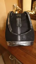 Mochila para ordenador portátil de cuero con lentejuelas para mujer, morral con cierre de personalidad, Mochila antirrobo de viaje