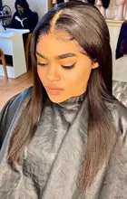 Pelo Luvin brasileño 13X4 frente recto pelucas de cabello humano Pre arrancado 30 32 pulgadas peluca Frontal de encaje 4X4 Cierre de encaje peluca para Wuman