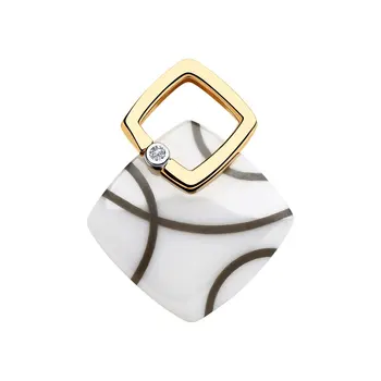 

Sokolov pendant in Gold with diamond and ceramics, fashion jewelry, gold, 585, women's male, pendants for neck women