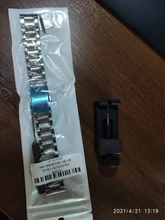 Correa de reloj de acero inoxidable, accesorios de 12mm, 14mm, 16mm, 18mm, 20mm, 22mm y 24mm de ancho, correa de cinco cuentas para buceo