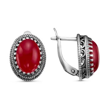 

Silver earrings with