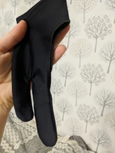 Guante de artista antiincrustante para dibujar, guante de escritura de tableta Digital de pintura de 2 dedos negro para estudiantes de arte amante de las Artes