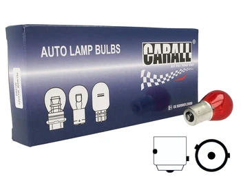 

10 PCs lamps halogen PR21W BAW15S asymmetrical 12V 21W red color compatible with Philips 12088 12088CP