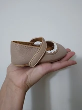 Zapatos de princesa para bebés recién nacidos, andador con velcro de suela dura (blanco, marrón, negro, paayawwhip, amarillo limón)
