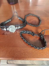 Precio al por mayor pulsera clásica de cuero genuino para hombres joyería de encanto de mano imán multicapa regalo hecho a mano para chicos geniales pulseira masculina