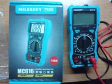 Mileseey-multímetro Digital NCV de rango automático, medidor de voltaje CA/CC, luz Flash, pantalla grande