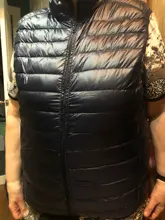 Chaleco de plumón de pato para hombre, chaqueta ultraligera sin mangas, acolchada, con cuello levantado, a prueba de viento, para invierno