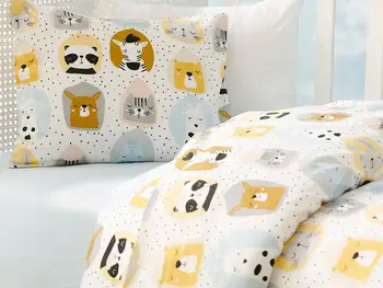 

2020 Sleepy Friends Cotton Baby Duvet Cover Set 100x150 Cm White, Series , Resistant , Clean , Made In Turkey Fast Shipping