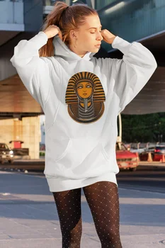 

Angemiel Wear Egyptian Pharaoh White Dress Sweatshirt Tunik