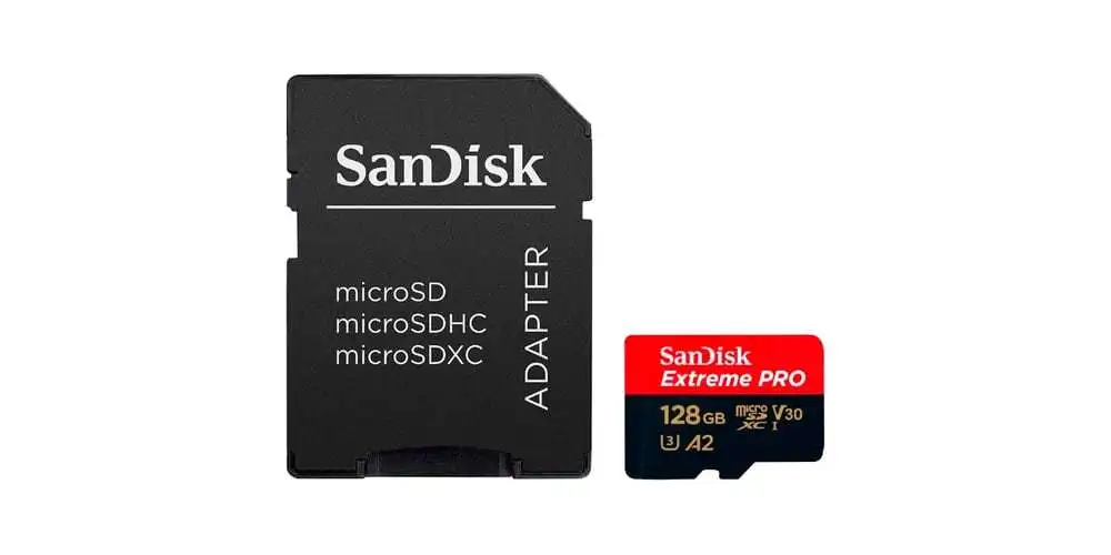 Флеш карта microSDXC 128GB SanDisk Class 10 UHS I A2 C10 V30 U3 Extreme Pro (SD адаптер) 170MB/s|Картриджи| |