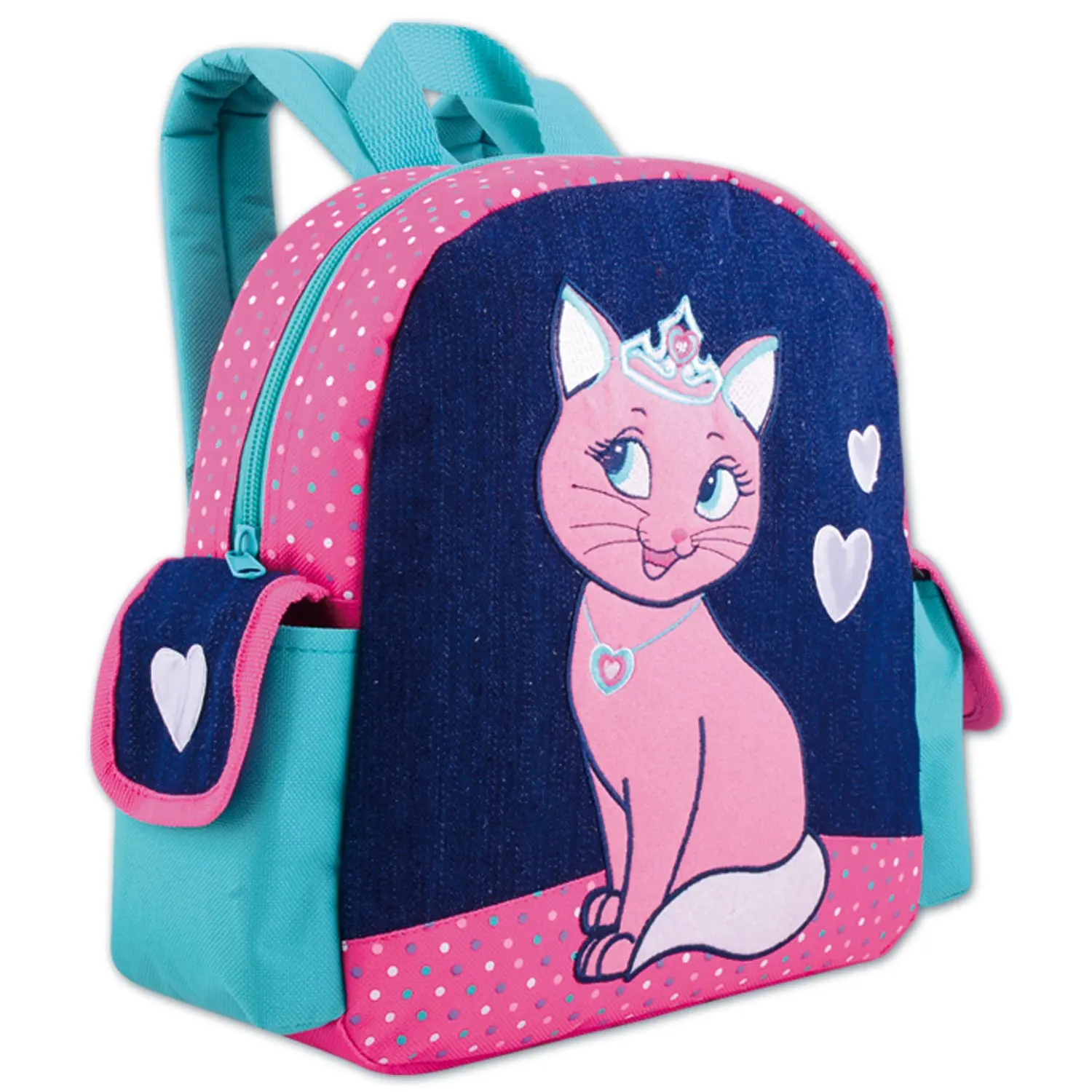 Backpack Phoenix + Kitty in the crown pink-turquoise |