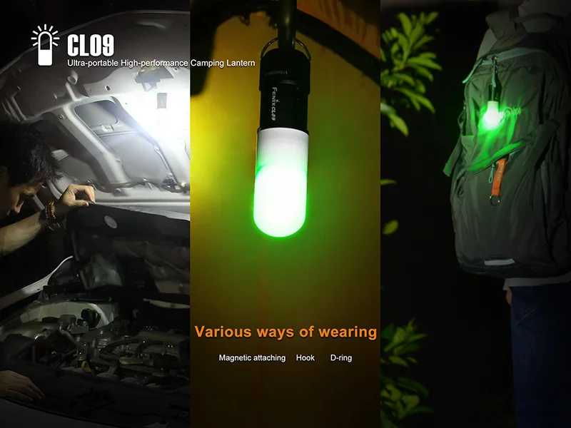Fenix CL09 CREE XP-G2 R5 светодиодный трехцветный фонарик для кемпинга
