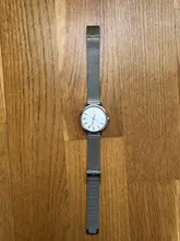 SK-Reloj de pulsera superfino para mujer, de malla plateada, de acero inoxidable, informal, de lujo, 2020