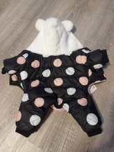 Dog Overalls Clothing Puppy Winter Coat Hoodie Pet-Dog Cotton Thicken Dot for Small Big-Polka-Dot