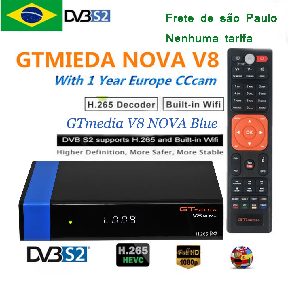 GTMEDIA V8 nova Blue DVB-S2 Receptor de tv frete бесплатно brasil Satelite декодер Freesat V8 nova FTA встроенный wifi Newcam cccam GTMEDIA V8 nova Blue DVB-S2 Receptor de tv frete бесплатно brasil Satelite декодер Freesat V8 nova FTA встроенный wifi Newcam cccam