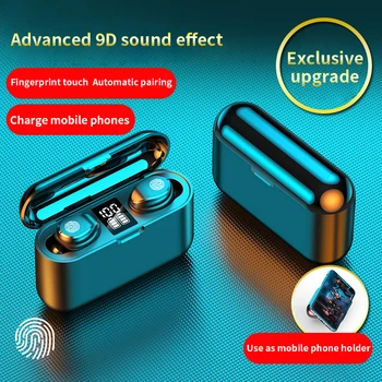 

2000mAh Wireless Headphones Bluetooth Earphones V5.1 Stereo 9D TWS LED Sports Waterproof Earbuds Headsets Earphone Headphone