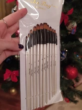 Pinceles para pintar con acuarela, accesorio de pelo, nailon, para manualidades, aprendizaje pintura al oleo, acrílica, suministros, juego de 12 unidades