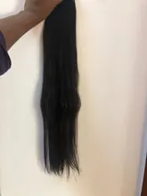 Ali Queen-extensiones de cabello humano brasileño liso, sin procesar, Color Natural, doble trama