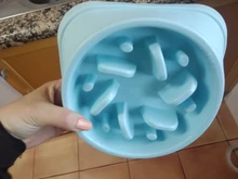 Comedero triangular de comida lenta para cachorros y gatitos, alimentador de comida de plástico para mascotas, evita Choke