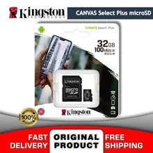Micro SD Speicher Karte 32 Gb Kingston SDHC Leinwand Wählen Plus SDCS2 32 GB 100R A1 C10 Android Geräte Telefon microSD mit SD Adapter