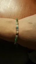 Pulsera con cuentas de cristal para mujer, longitud ajustable, 1 Uds., joyería hecha a mano