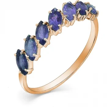 

Master brilliant ring with 7 red gold sapphires