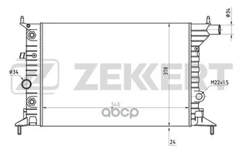 

Radiator OHL. DV. Opel Vectra B 95-zekkert art. mk-1345