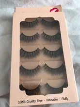 Pestañas de visón falsas, 5 pares de pestañas de Visión Natural, maquillaje 3d