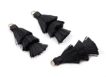 

3 Layers Tassel Charms - Tiered Tassel Earrings and Pendant - Tiered Tassels Key Chain - 2Pcs/Lot - 79.7x18.32mm - TS1062
